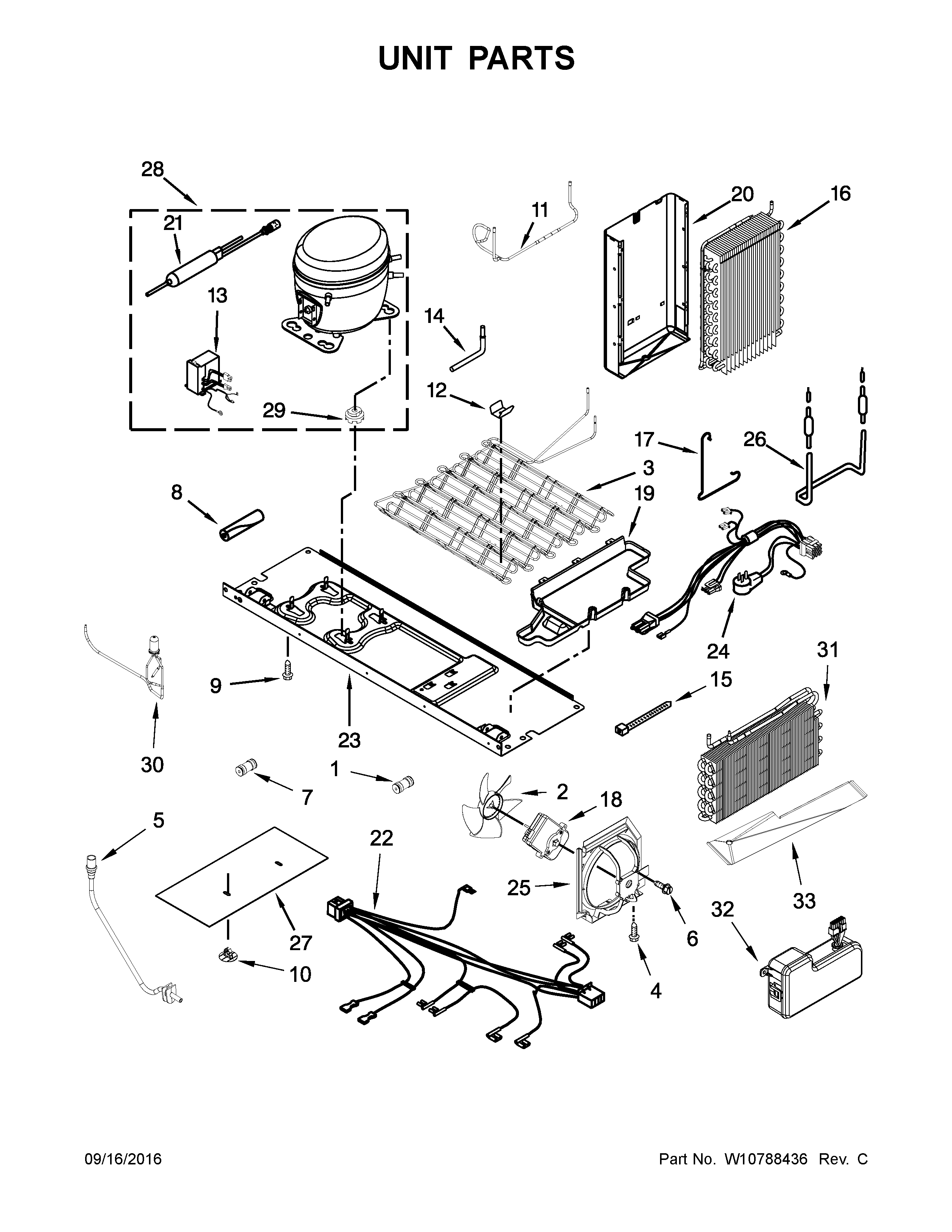 Kenmore 10651764510 unit parts diagram