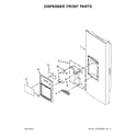 Kenmore 59679243018 dispenser front parts diagram