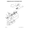 Kenmore 59679243018 icemaker and ice container parts diagram