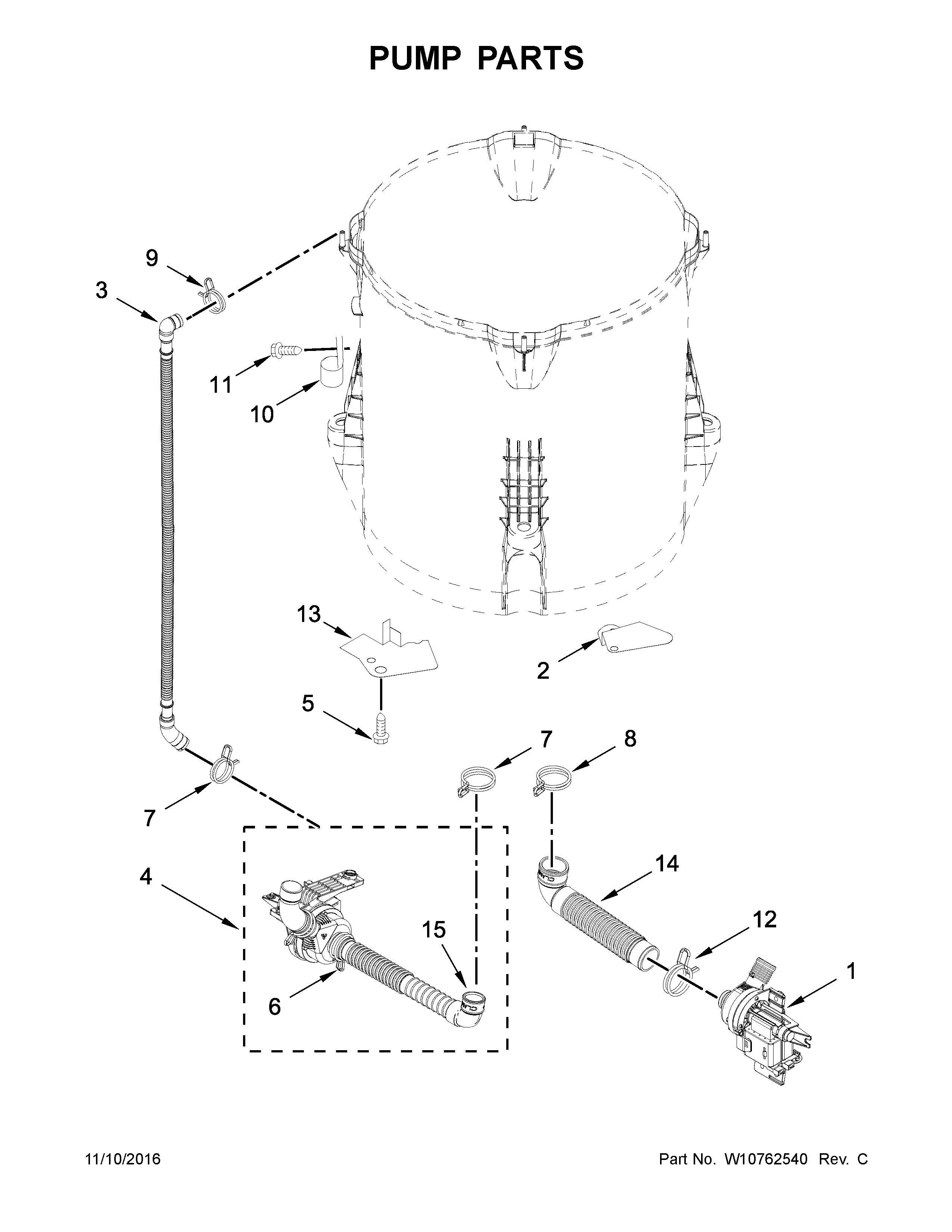 Kenmore 11029132410 pump parts diagram