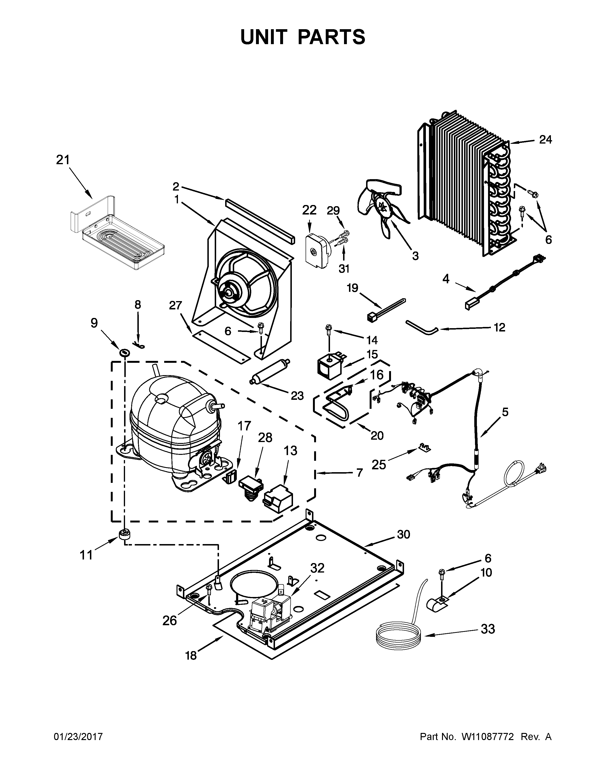 Kenmore 10689592102 unit parts diagram