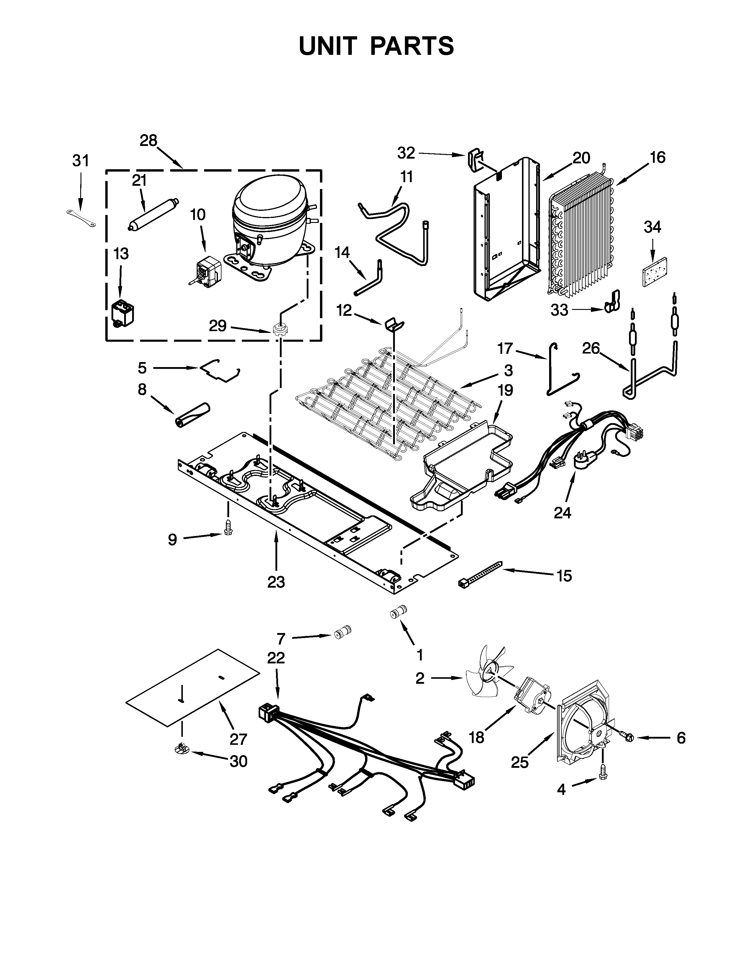 Kenmore 10651782410 unit parts diagram
