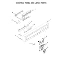 Kenmore 66517489N710 control panel and latch parts diagram