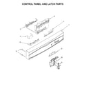 Kenmore 66513802N710 control panel and latch parts diagram