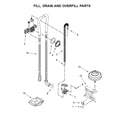 Kenmore 66513802N710 fill, drain and overfill parts diagram