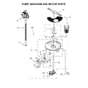 Kenmore 66513203N412 pump, washarm and motor parts diagram