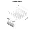 Kenmore 66513203N412 lower rack parts diagram