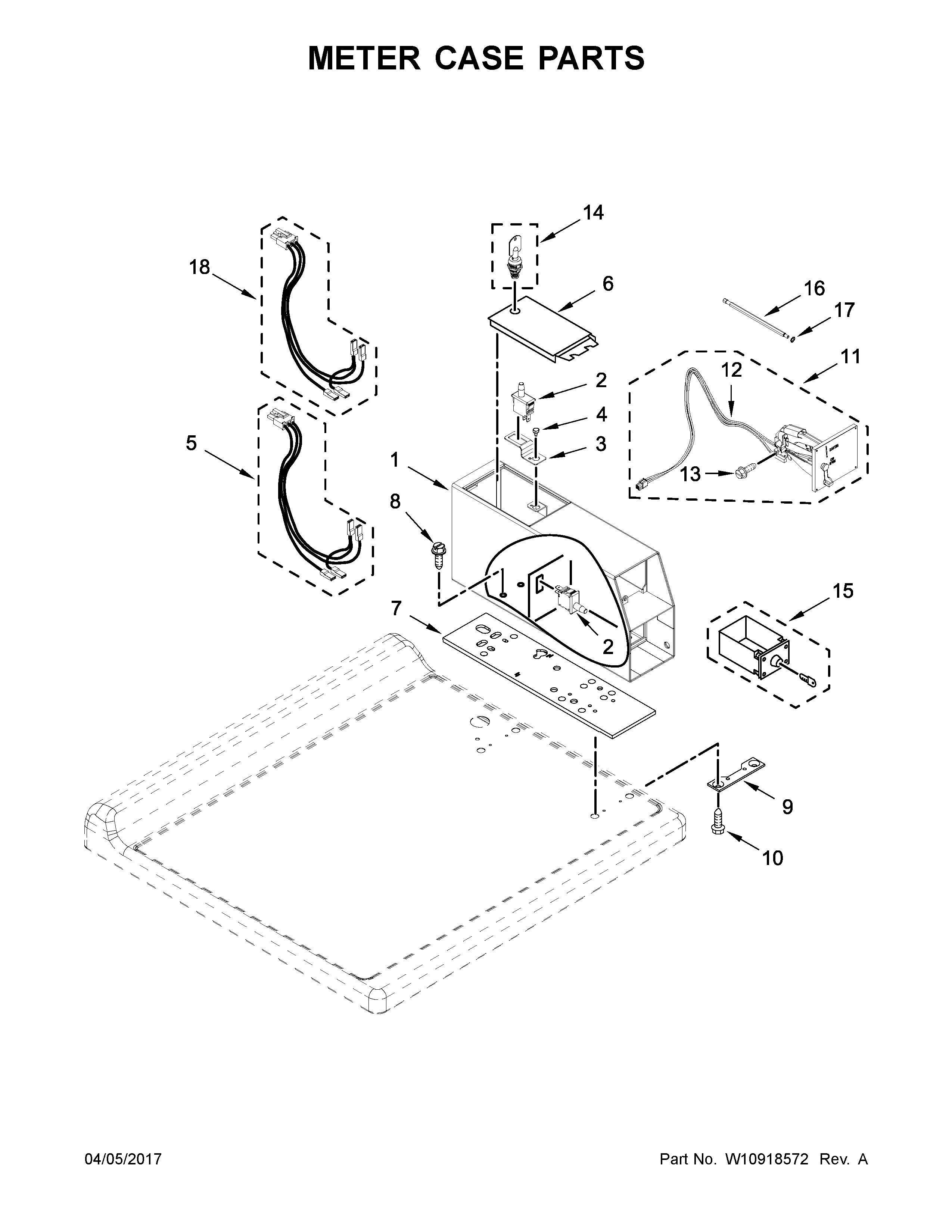 Kenmore 11041942710 meter case parts diagram