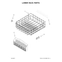 Kenmore 66514562N611 lower rack parts diagram