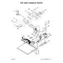 Kenmore 11067022710 top and console parts diagram