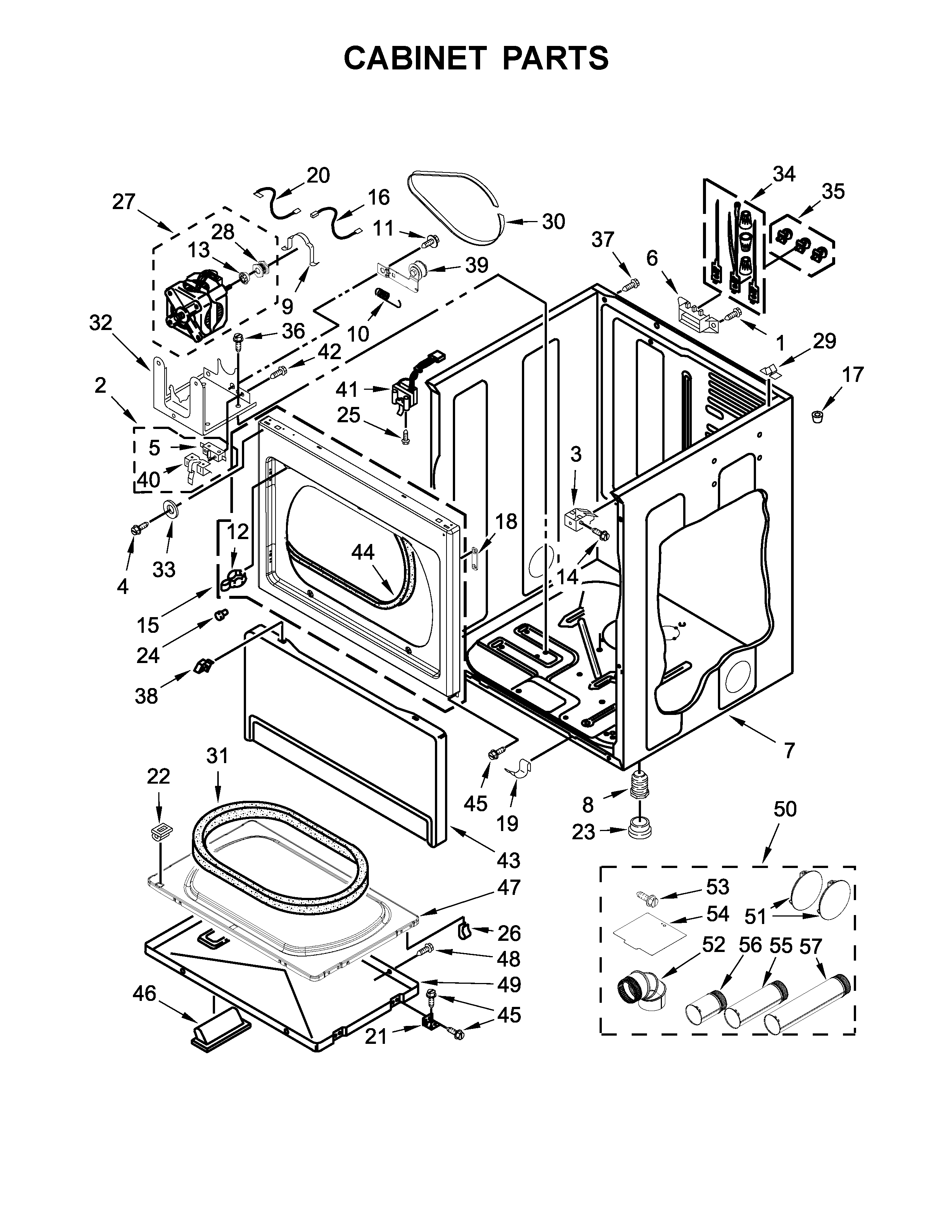 Kenmore 11067022710 cabinet parts diagram