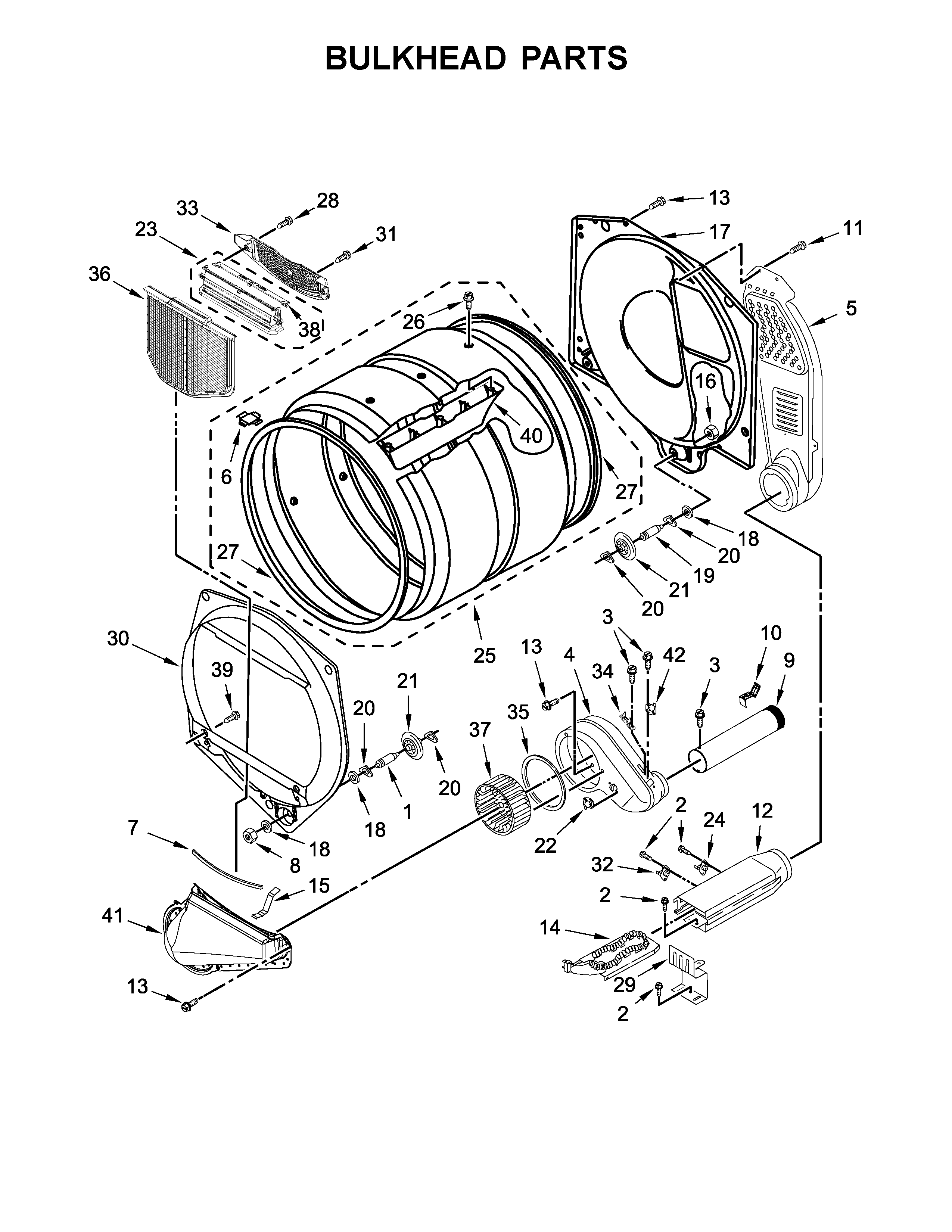 Kenmore 11067022710 bulkhead parts diagram