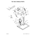 Kenmore 11065212610 top and console parts diagram