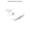 Kenmore Elite 66514812N612 control panel and latch parts diagram
