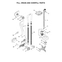 Kenmore Elite 66514819N612 fill, drain and overfill parts diagram