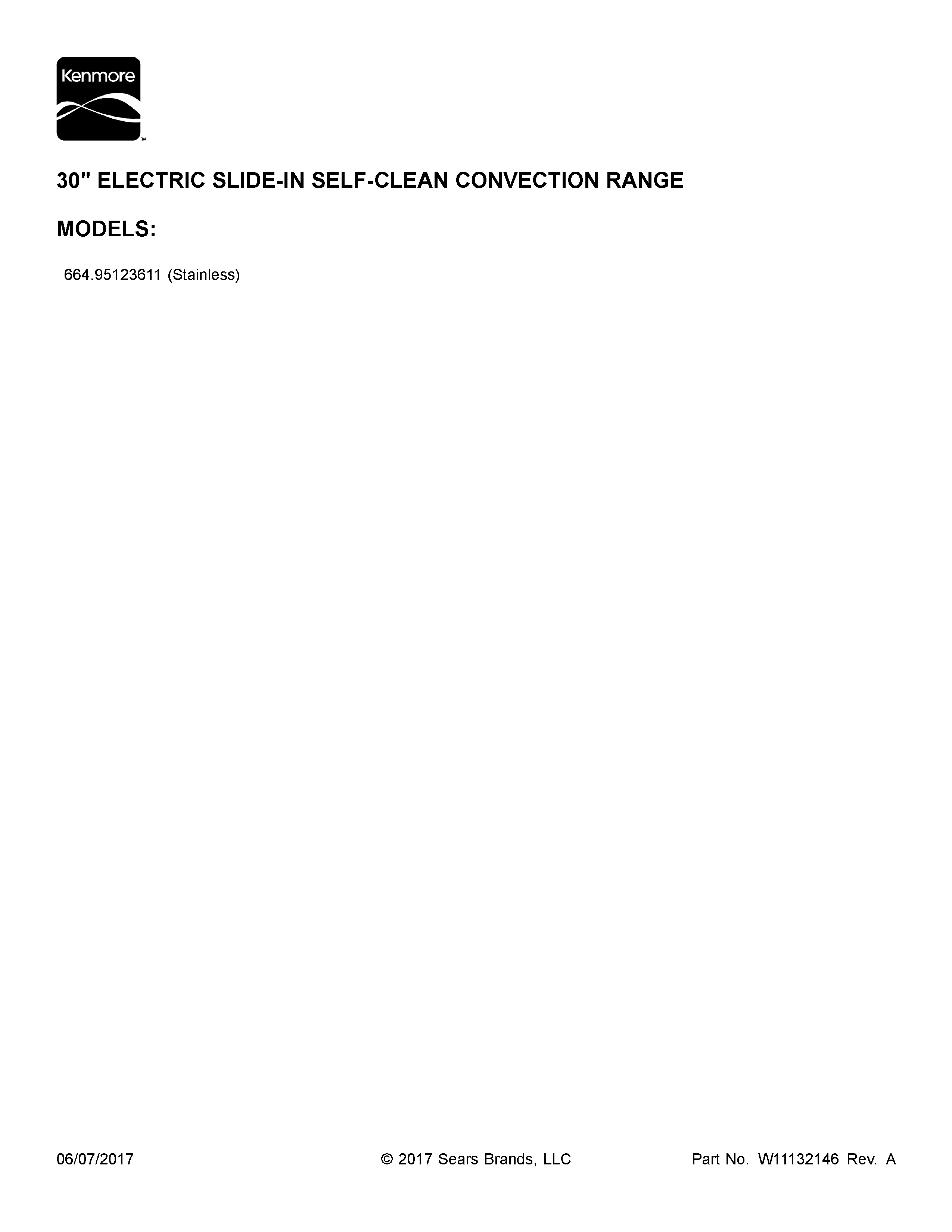 Kenmore 66495123611 cover sheet diagram