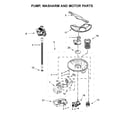 Kenmore 66514542N710 pump, washarm and motor parts diagram