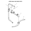 Kenmore 66514542N710 upper wash and rinse parts diagram