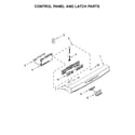 Kenmore 66513204N413 control panel and latch parts diagram