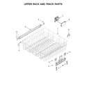 Kenmore 66513204N413 upper rack and track parts diagram