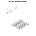 Kenmore 66514573N612 third level rack and track parts diagram