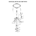 Kenmore 11022532512 gearcase, motor and pump parts diagram