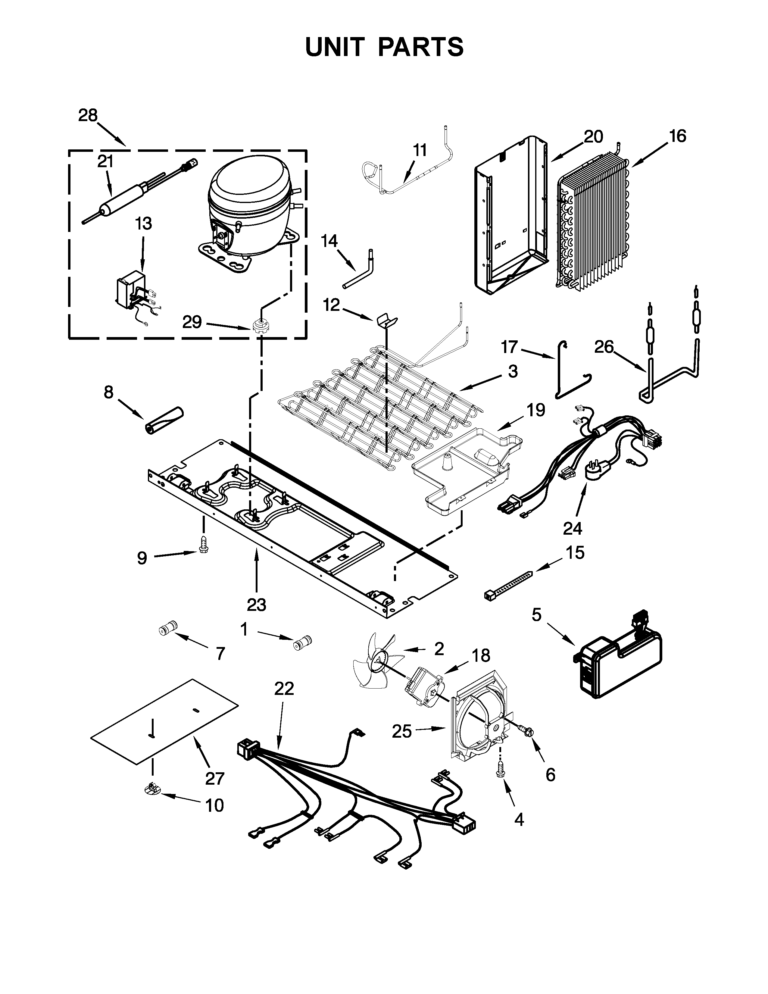 Kenmore Elite 10651712411 unit parts diagram