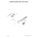 Kenmore 66514545N711 control panel and latch parts diagram