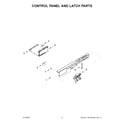 Kenmore 2214545N711 control panel and latch parts diagram