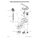 Kenmore 2214545N711 pump, washarm and motor parts diagram