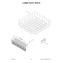 Kenmore 66514545N711 lower rack parts diagram