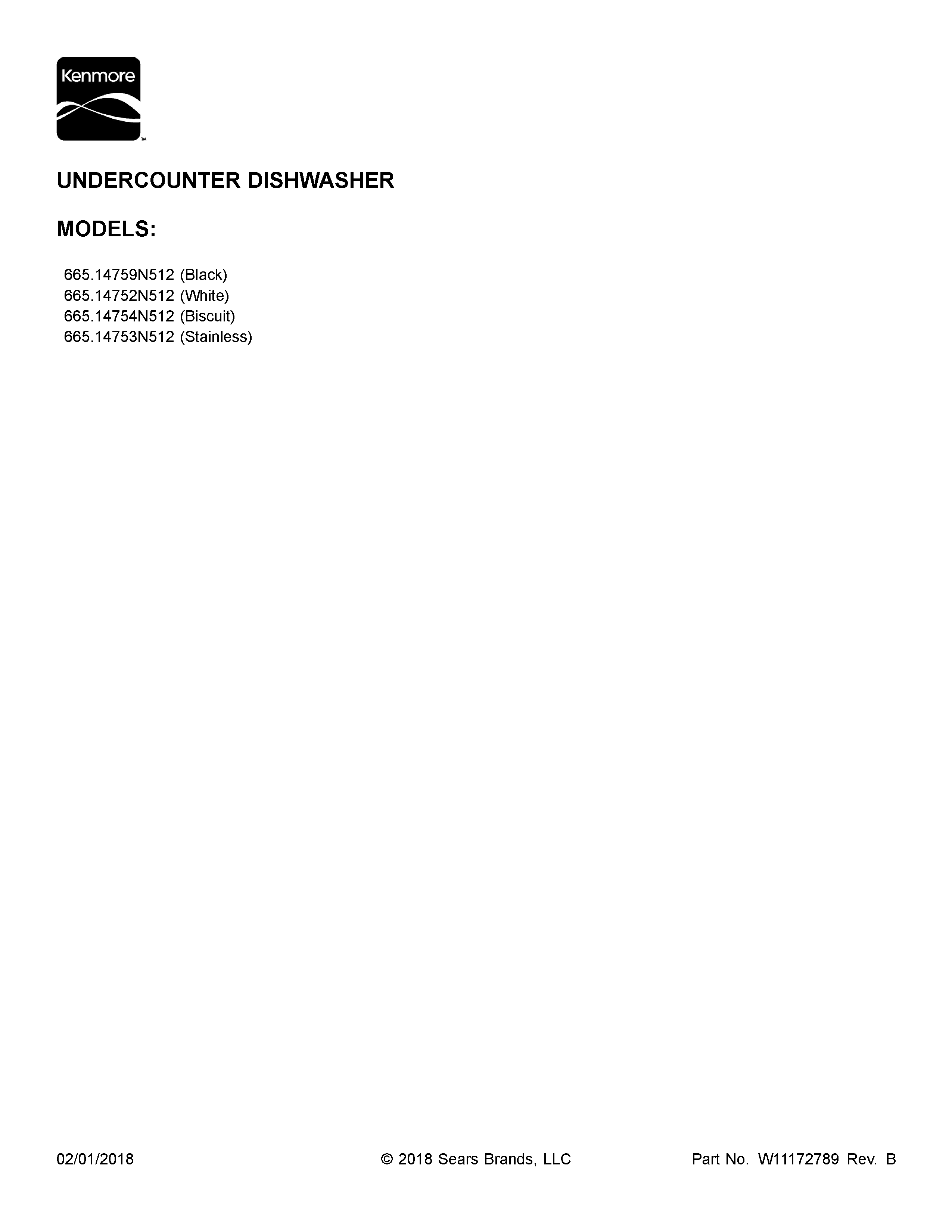 Kenmore Elite 66514752N512 cover sheet diagram