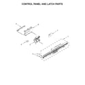 Kenmore Elite 66514753N512 control panel and latch parts diagram