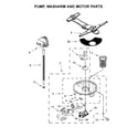 Kenmore Elite 66514753N512 pump, washarm and motor parts diagram
