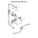 Kenmore Elite 66514753N512 upper wash and rinse parts diagram