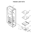 Kenmore 10651132213 freezer liner parts diagram