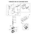Kenmore 10651769511 icemaker and ice container parts diagram
