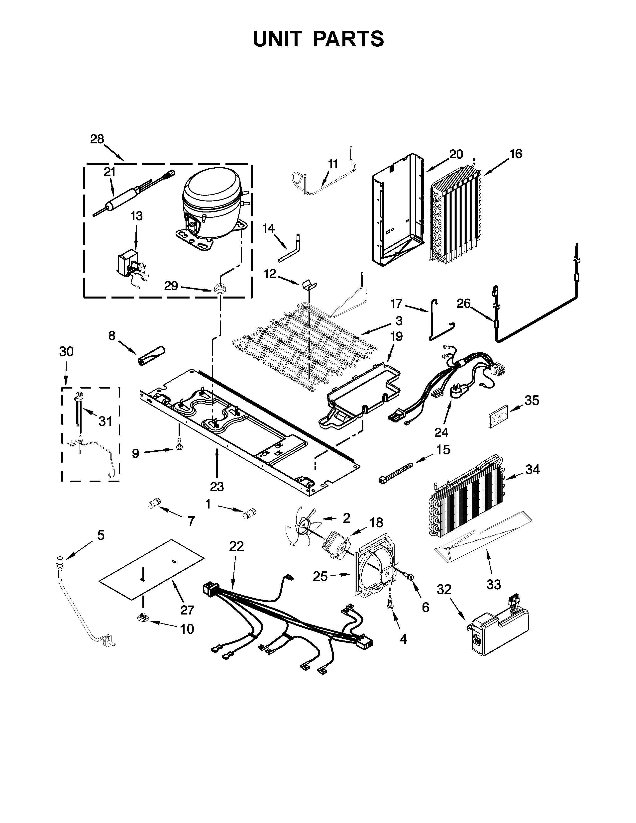 Kenmore 10651764511 unit parts diagram