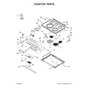 Kenmore Elite 66495223712 cooktop parts diagram