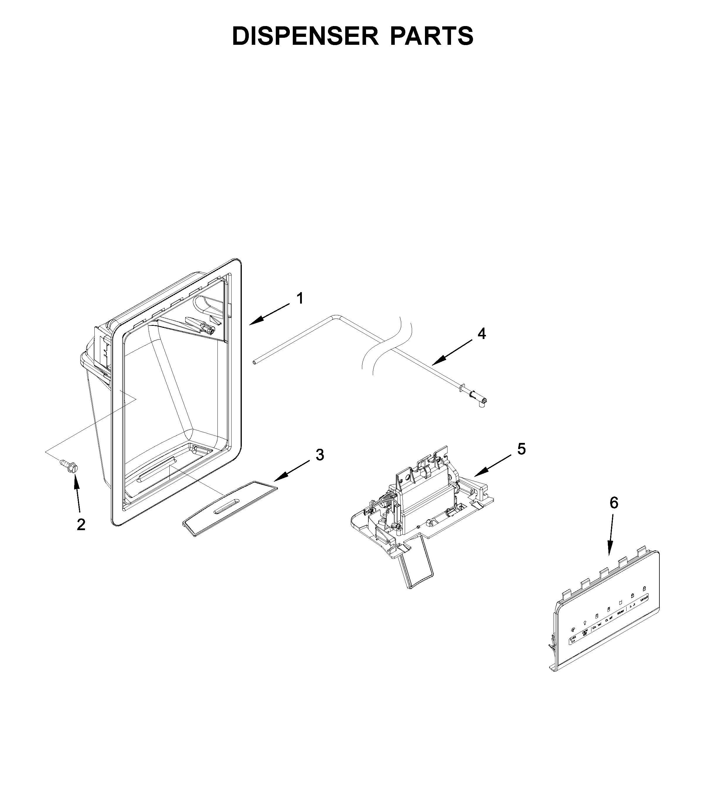 Kenmore 10651729410 dispenser parts diagram