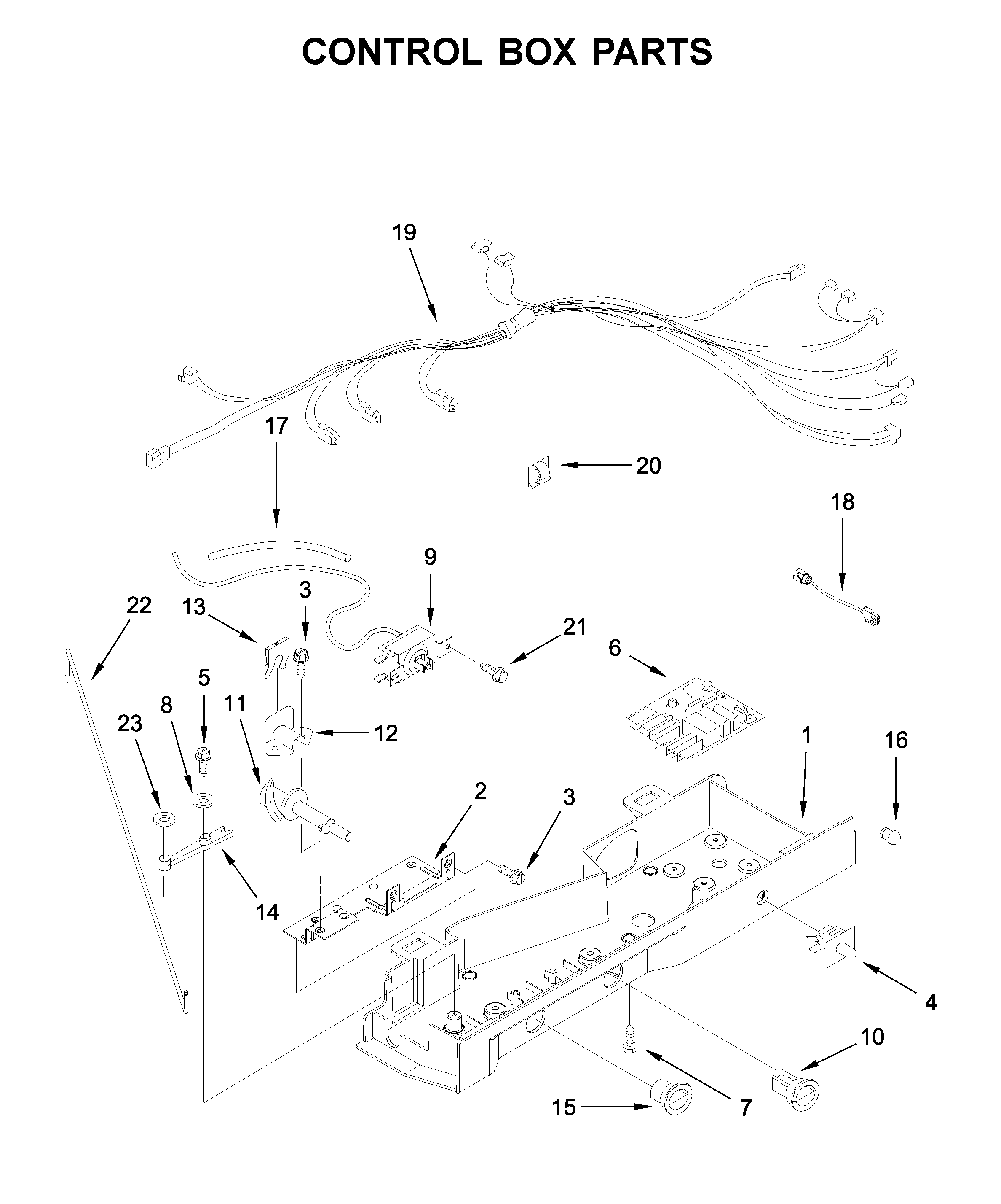 Kenmore 10651729410 control box parts diagram