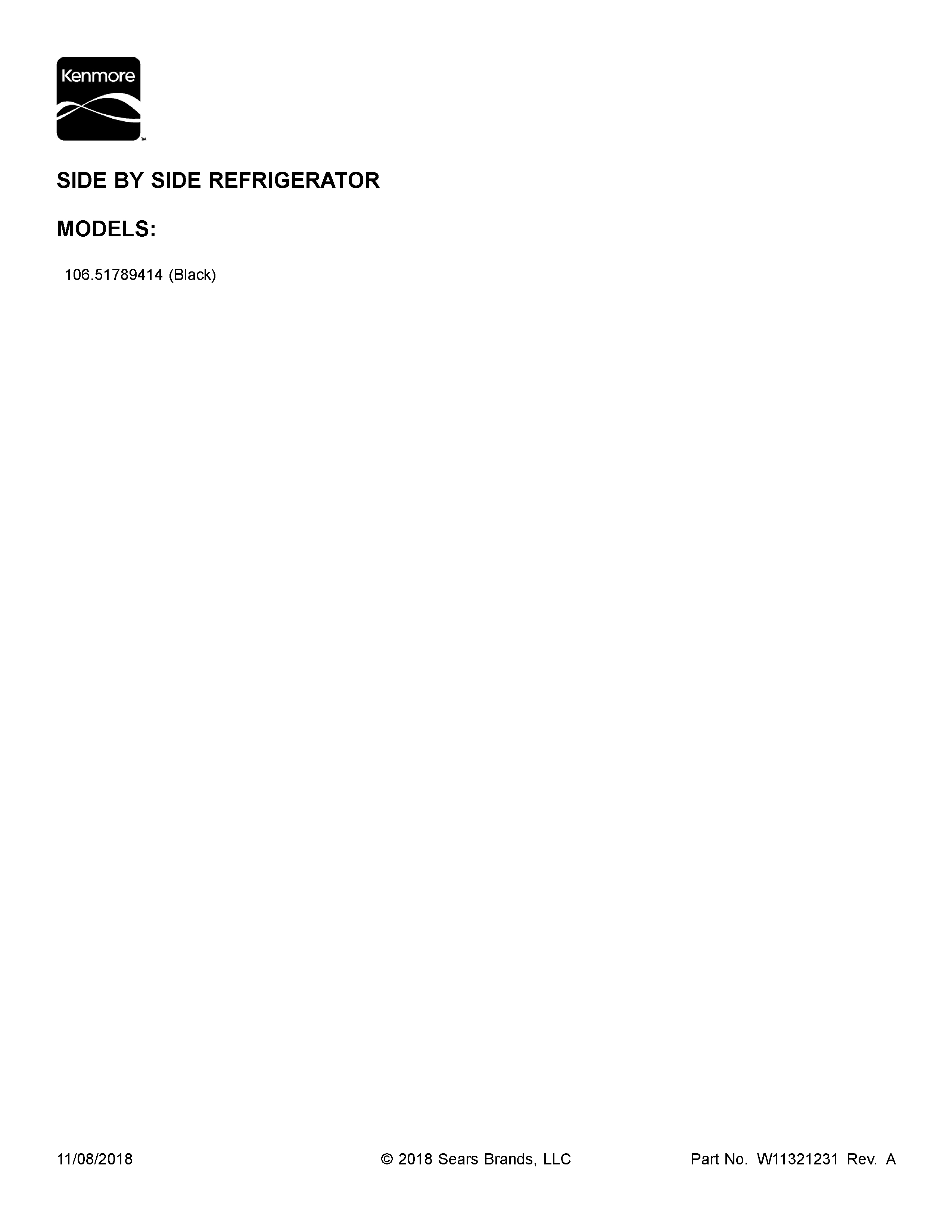 Kenmore 10651789414 cover sheet diagram