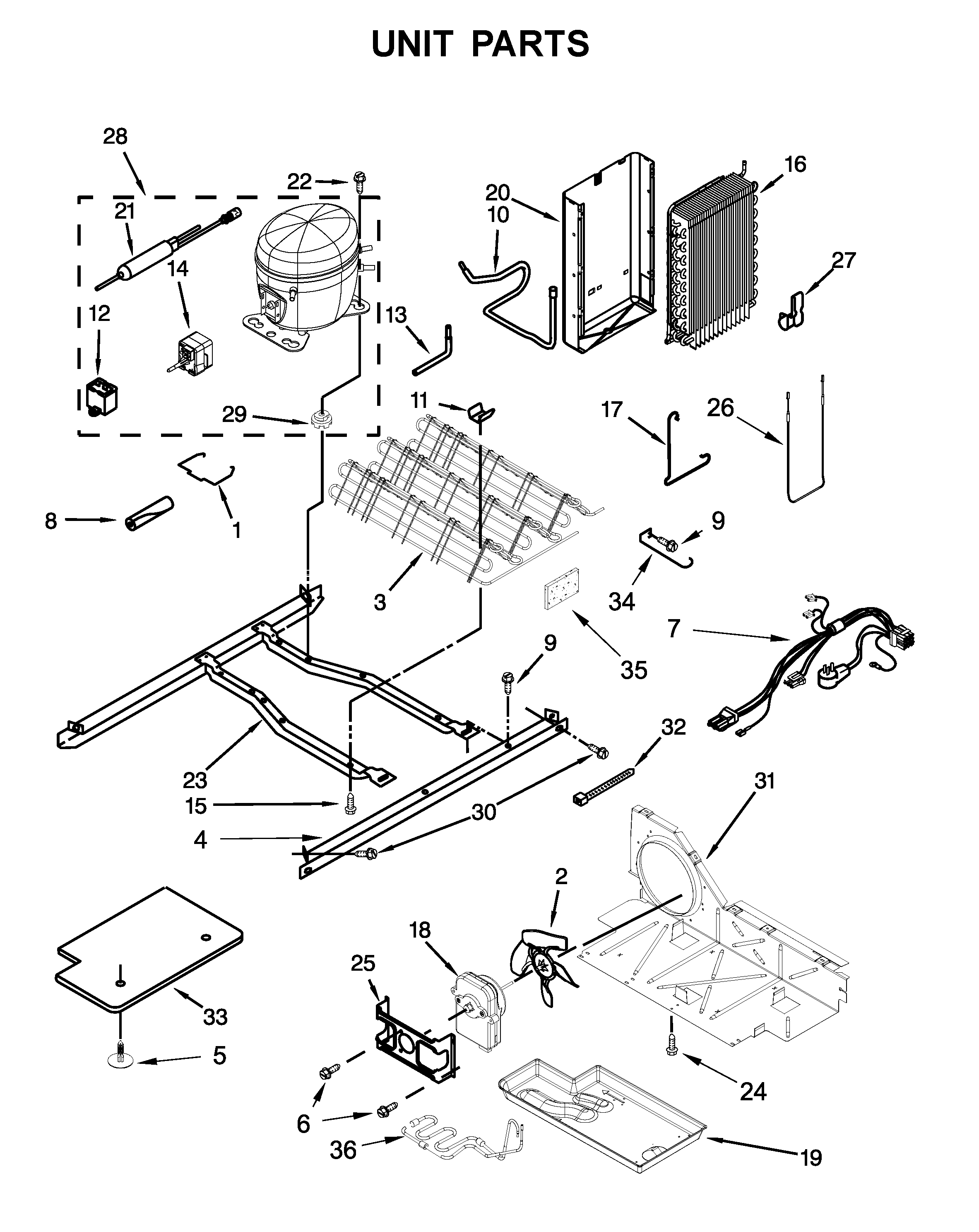 Kenmore 10641132710 unit parts diagram