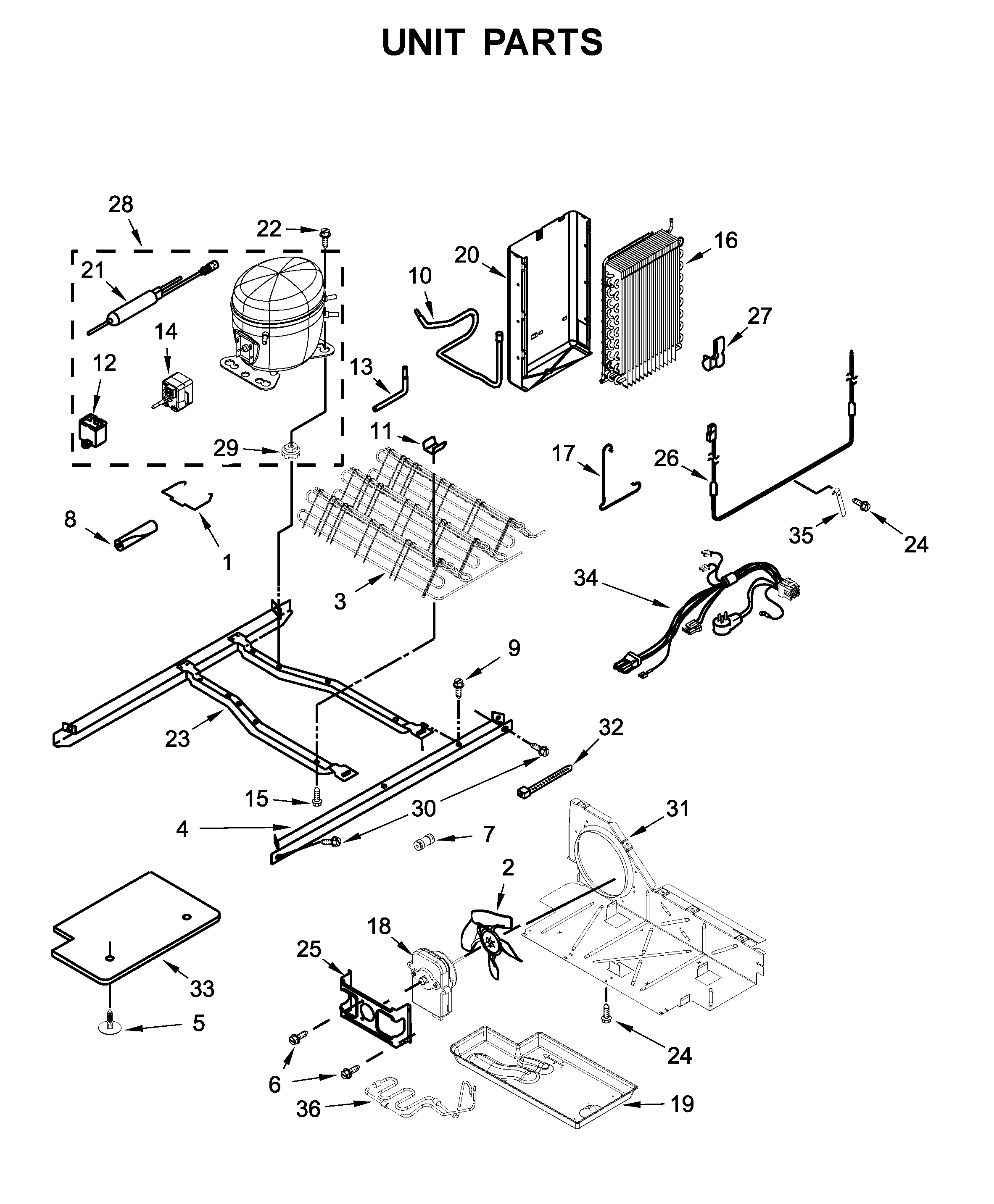 Kenmore 10650043710 unit parts diagram