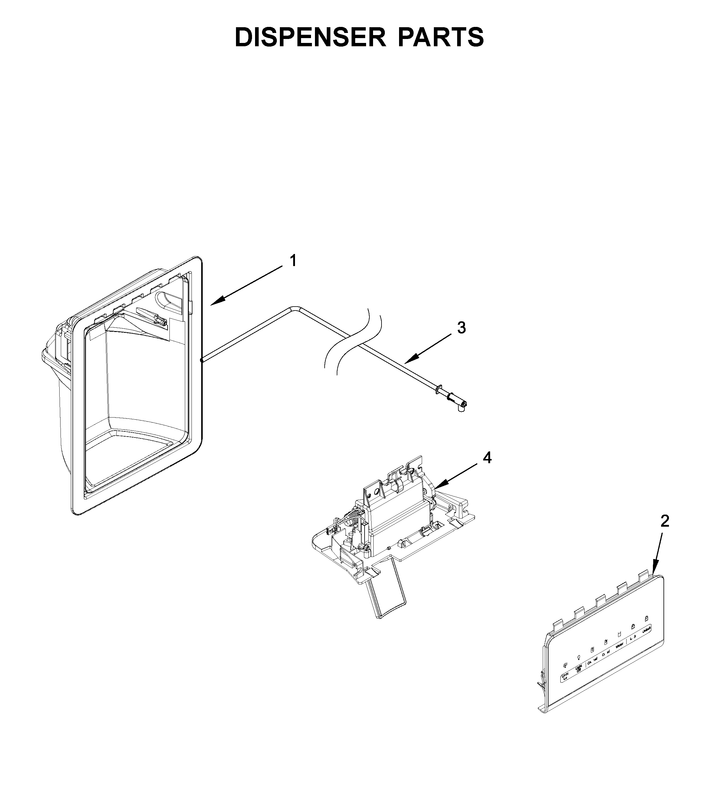 Kenmore 10651759710 dispenser parts diagram