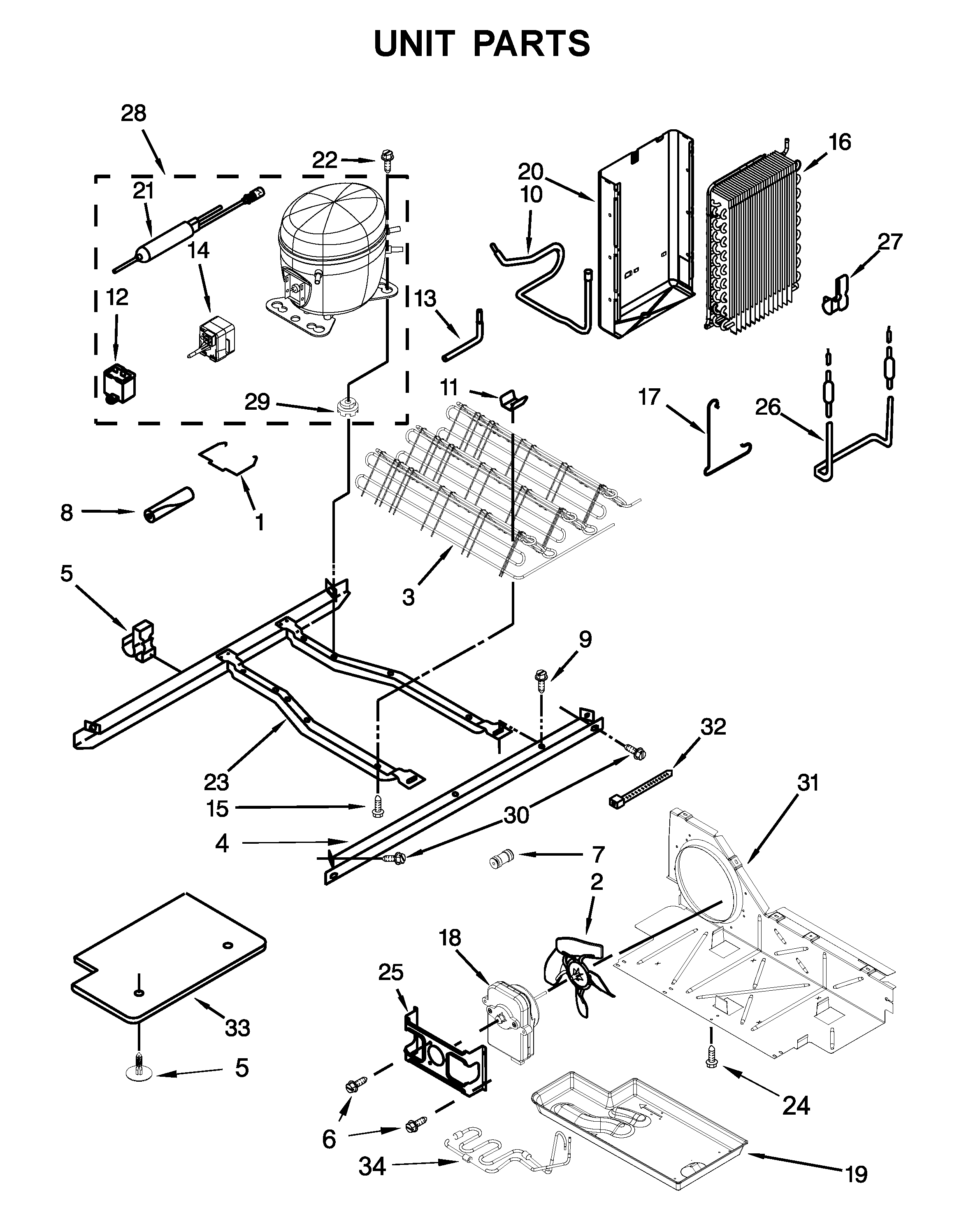 Kenmore 10651759710 unit parts diagram