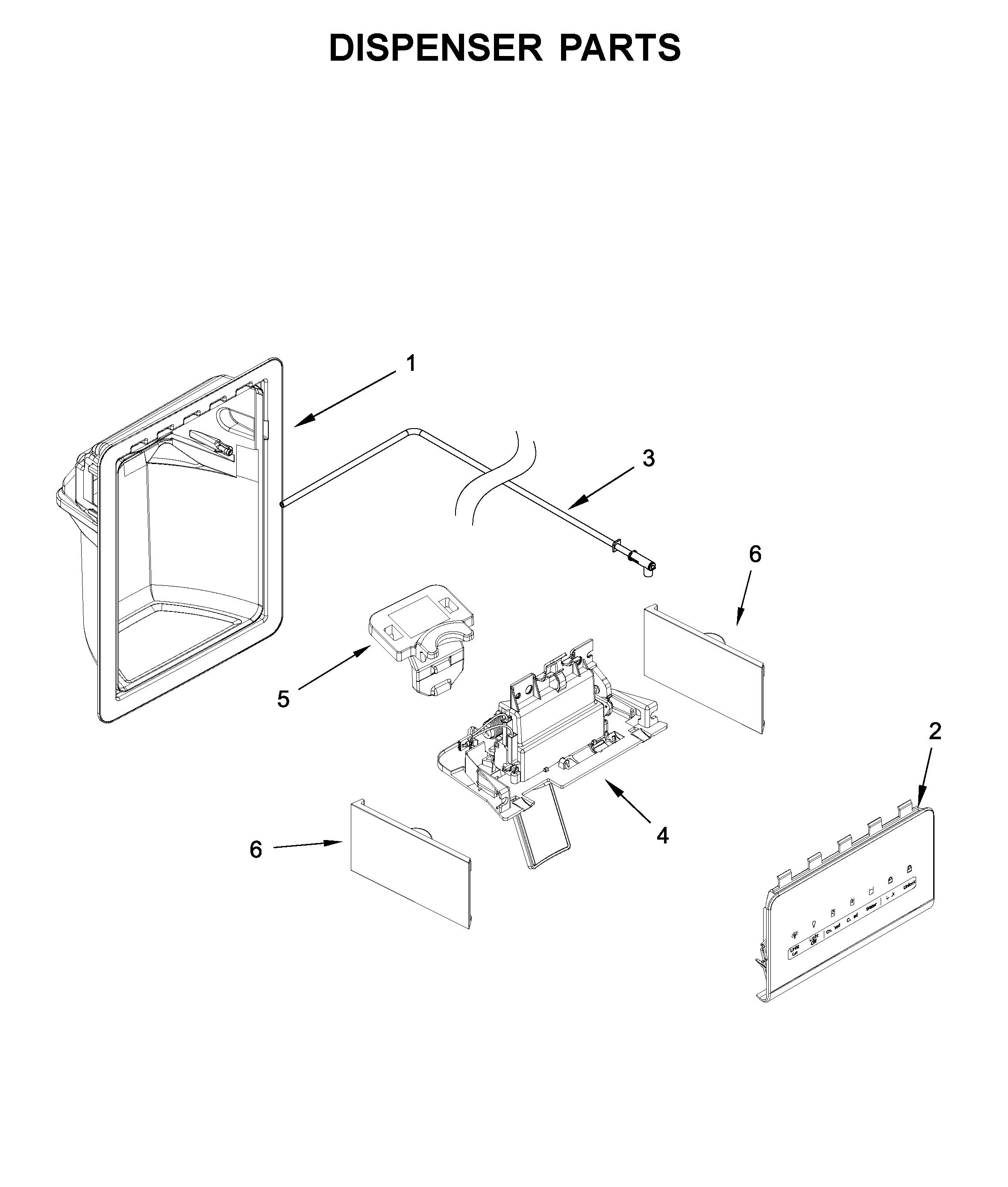 Kenmore 10651332710 dispenser parts diagram