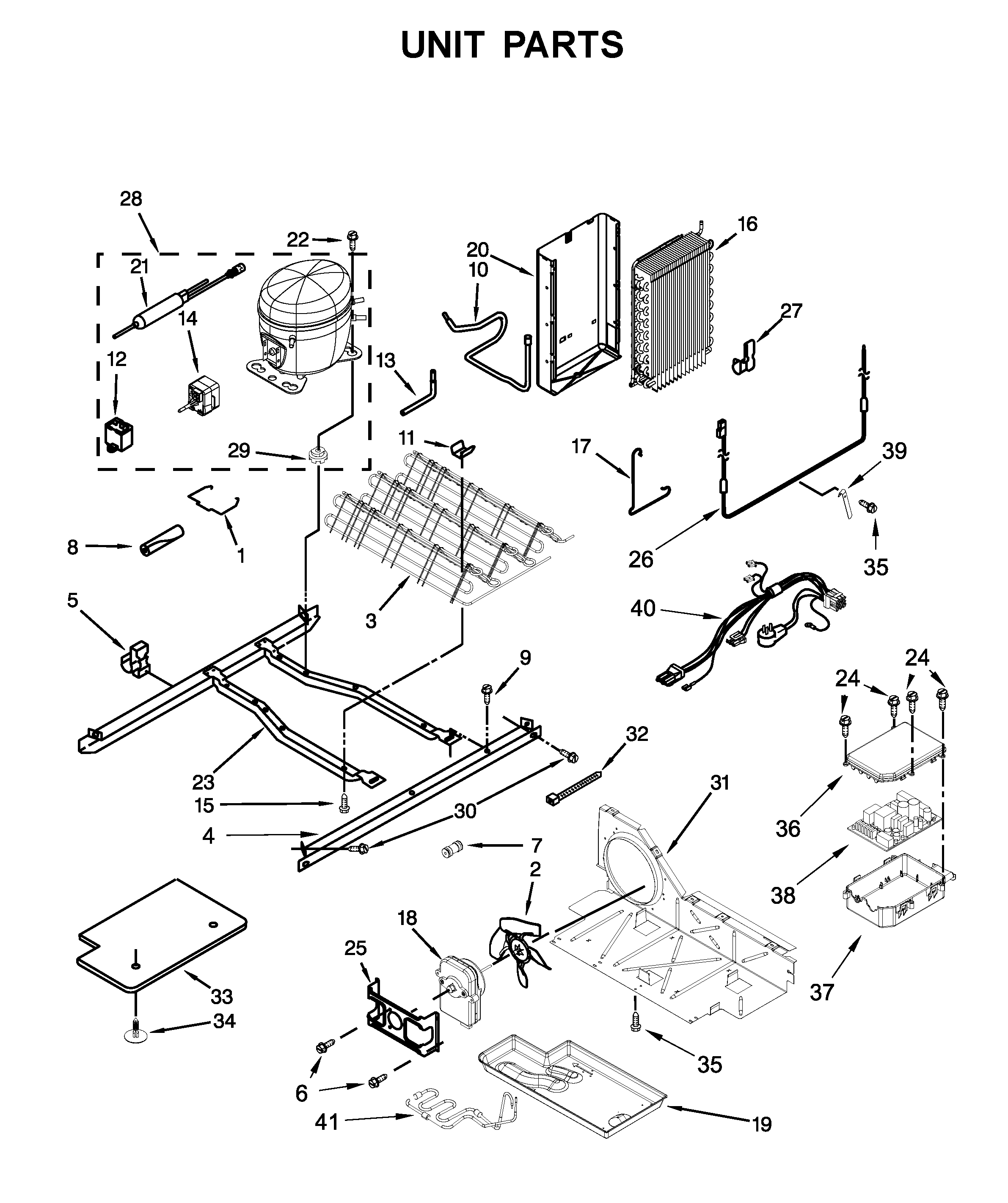 Kenmore 10651332710 unit parts diagram