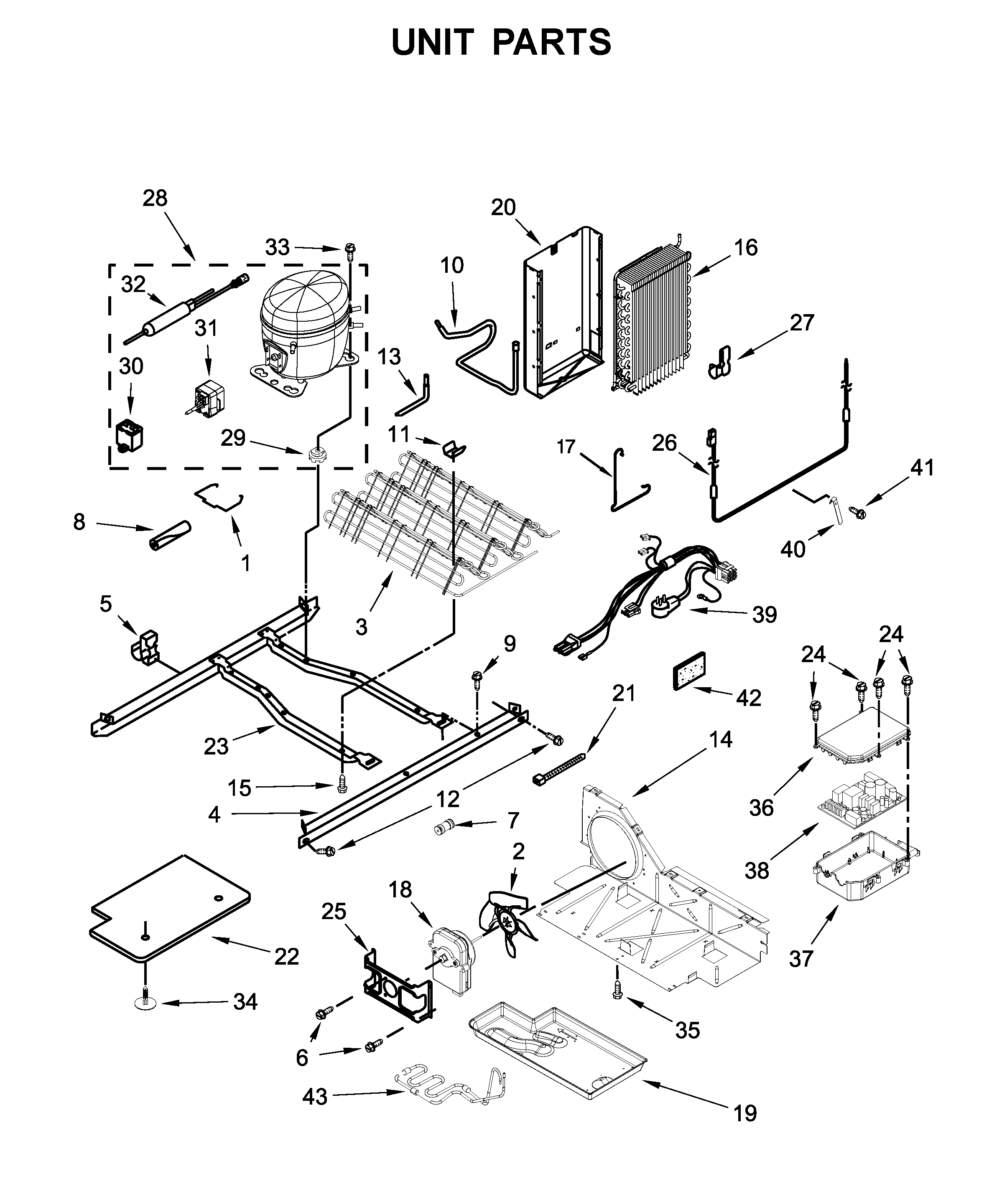Kenmore 10651115711 unit parts diagram