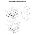 Kenmore 10650042711 refrigerator shelf parts diagram